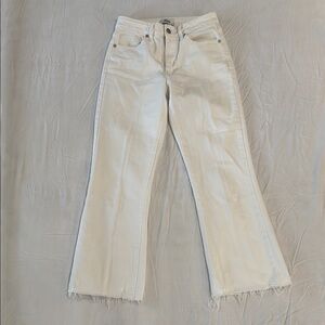 Just Black White Ankle Cropped Jeans